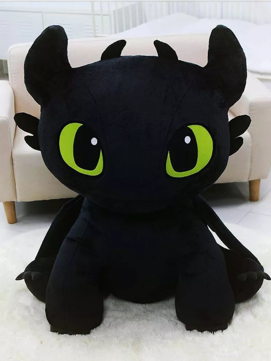 Мягкая игрушка дракон Беззубик ночная фурия Как приручить дракона 75 см Черный (9081/75) - фото 2