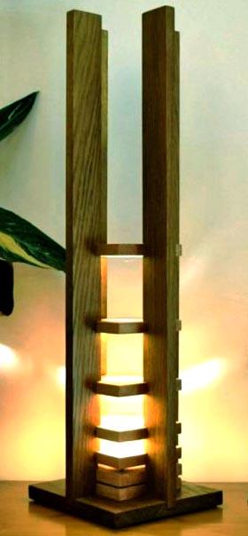 Светильник напольный из дерева Лонок Мускат (НПС-003607)