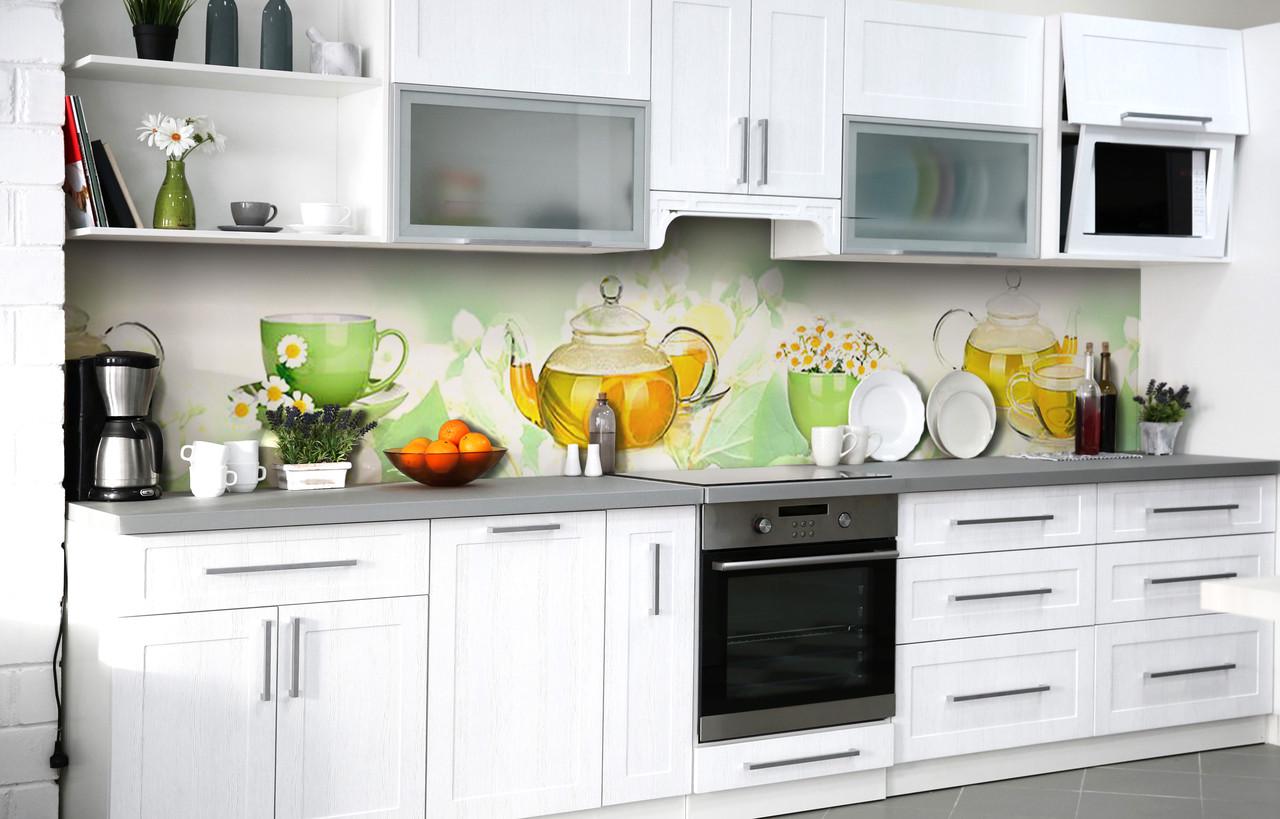 Кухонный фартук Чайное признание виниловый самоклеющийся 65х250 см