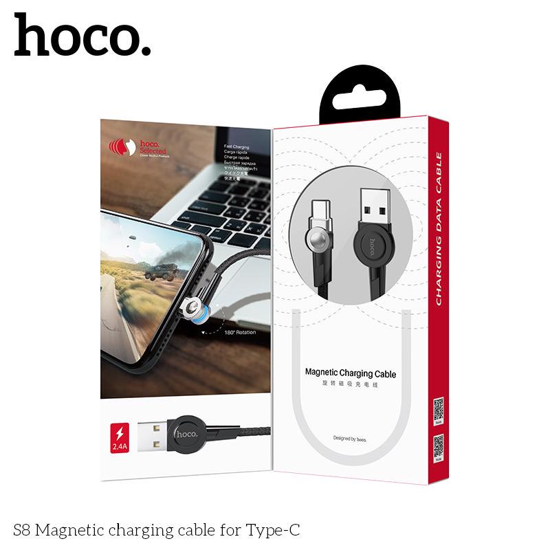 Кабель Hoco Type-C rotatable plug S8 3 A 1,2 м (534906) - фото 2
