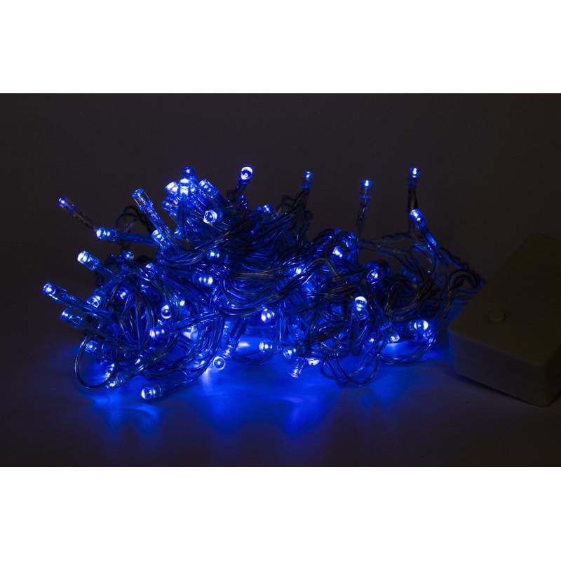 Гирлянда 5 м 100LED 8 режимов синий IP44 (040452)