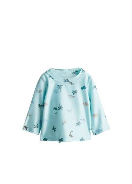 Купальный топ H&M 1139368 Динозаврики 74-80 см Голубой