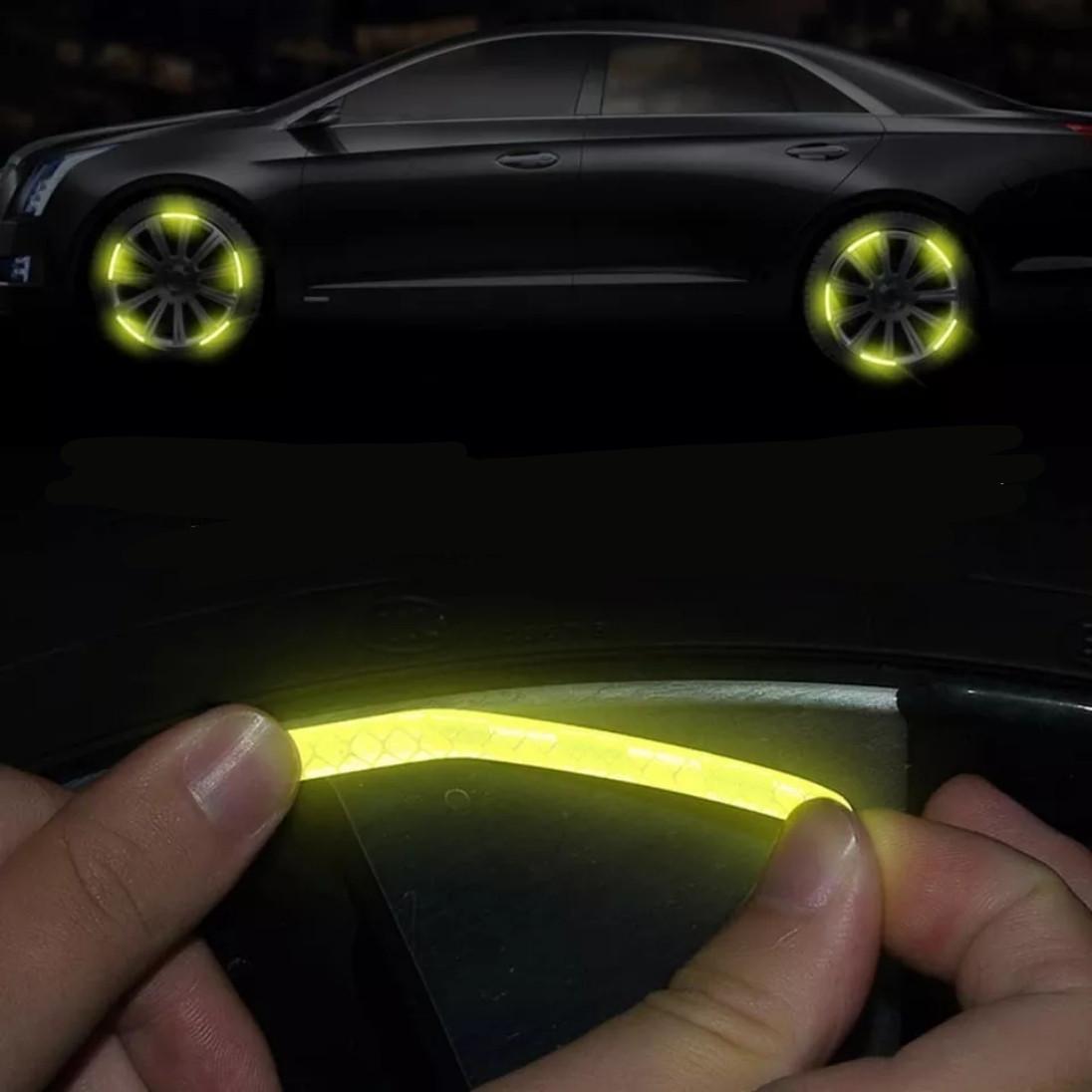 Полоски светоотражающие на диск авто Желтый (1722248068) - фото 3 Полоски светоотражающие на диск авто Желтый (1722248068) - фото 3