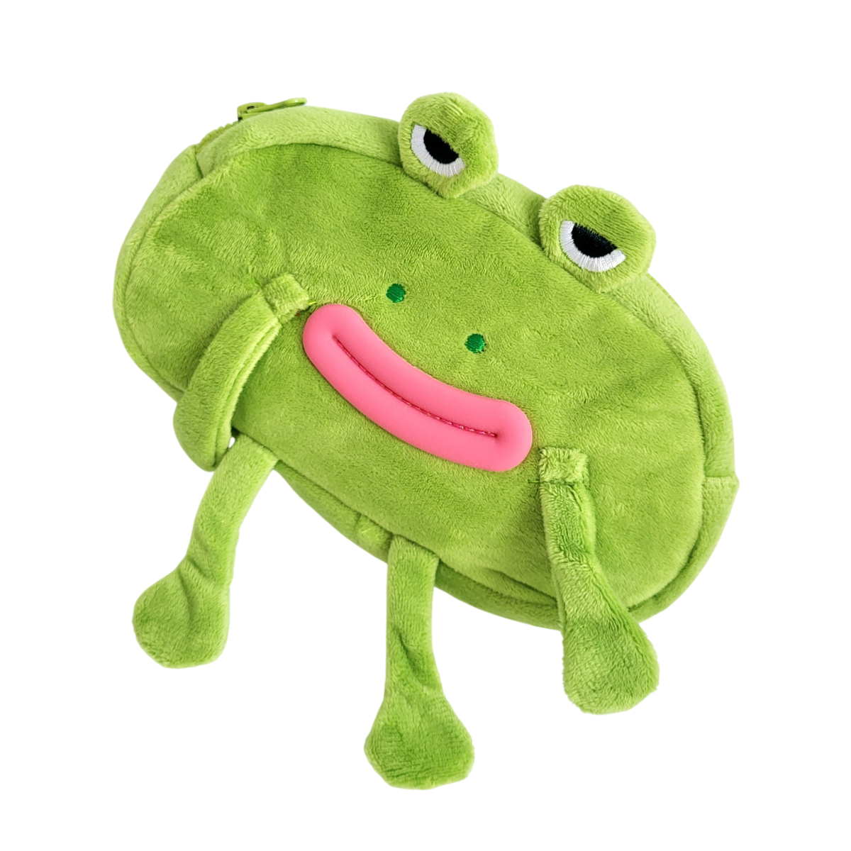 Пенал школьный в корейском стиле в форме Лягушки Chill frog Зеленый
