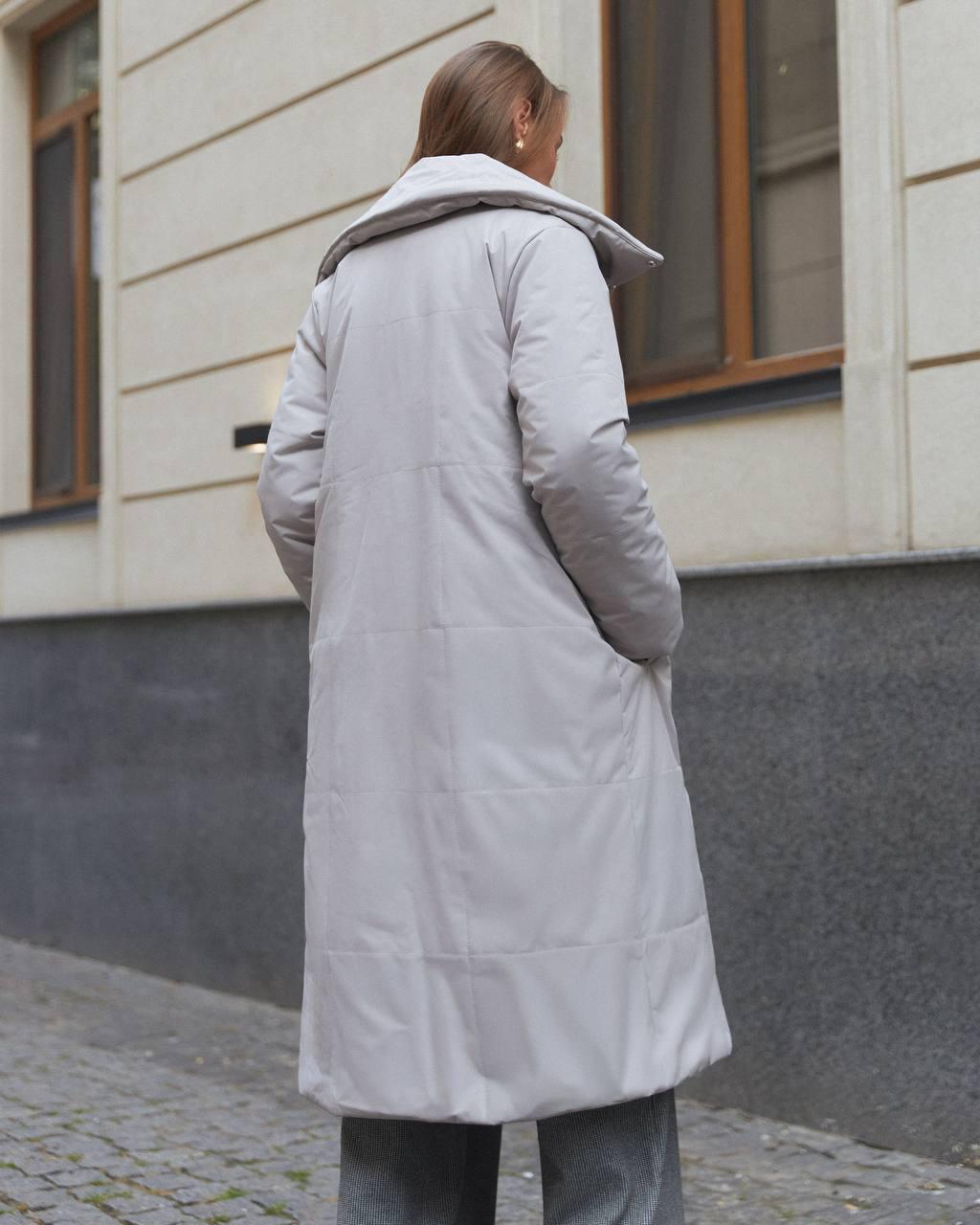 Куртка-пальто жіноча Seventeen S-M Світло-сірий - фото 3