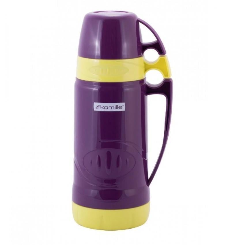 Термос Kamille KM-2031 пластиковый со стеклянной колбой 1000 мл (1385740776)