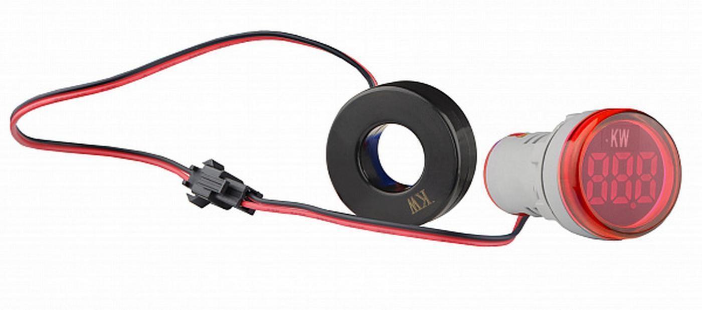 Світлосигнальна арматура АСКО-УКРЕМ з індикатором споживаної потужності тип А серії U-ADM-W кругла ᴓ22 мм Червоний (00000055193)