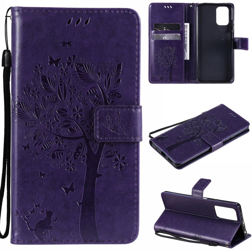 Чехол для Xiaomi Redmi 10 (рисунок кот и дерево) Violet (23757-2F)