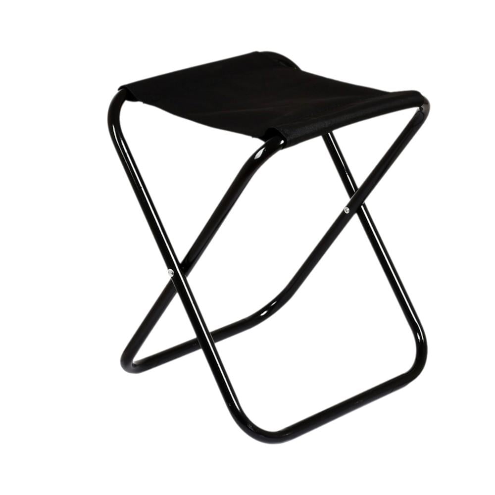 Складаний табурет туристичний рибальський Stenson MH-3073L, метал + поліестер, чорний, 32×26×37 см