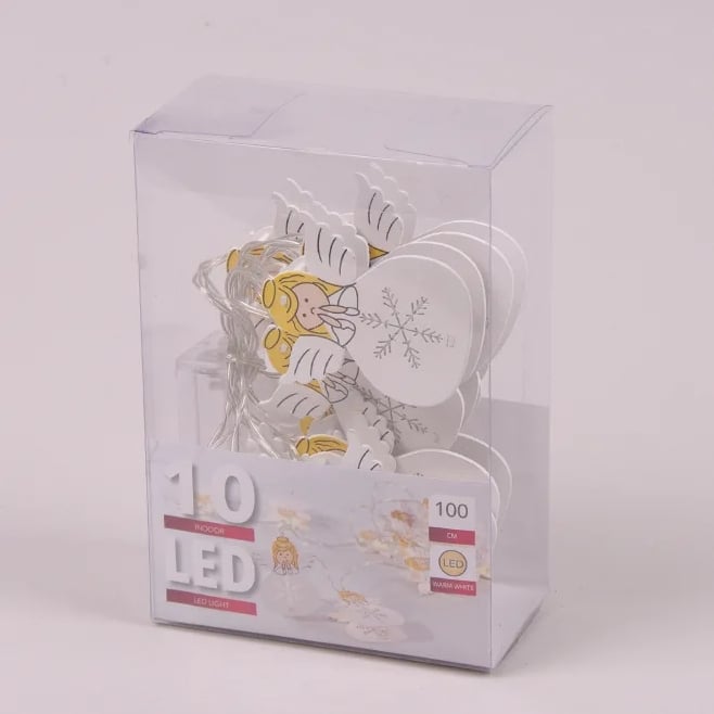 Гирлянда LED Flora Ангелочки деревянные 10 светодиодов 1 м (40842)