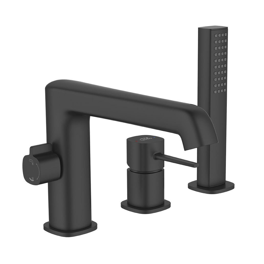 Смеситель для ванны Laveo POLA на 3 отверстия Черный (BAP_713D)