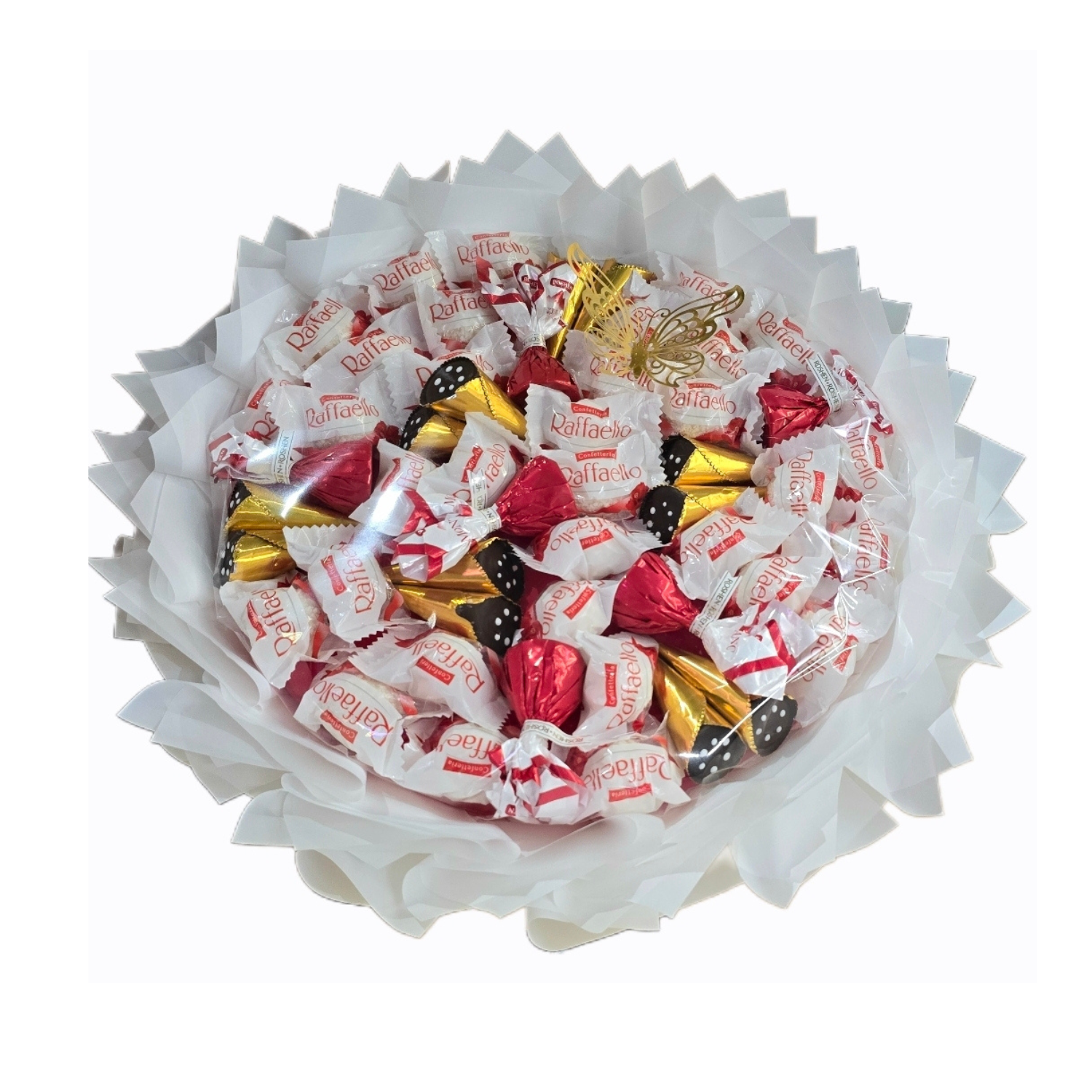 Солодкий букет з цукерками Raffaello/Монблан і/Стріла