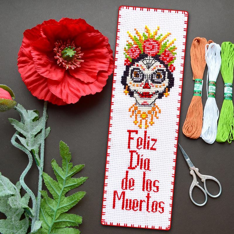 Набор для вышивки закладки Feliz Dia de los Muertos (931)