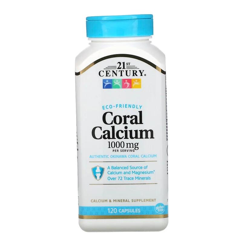 Витамины 21st Century Coral Calcium 1000 мг 120 капсул Витамины 21st Century Coral Calcium 1000 мг 120 капсул