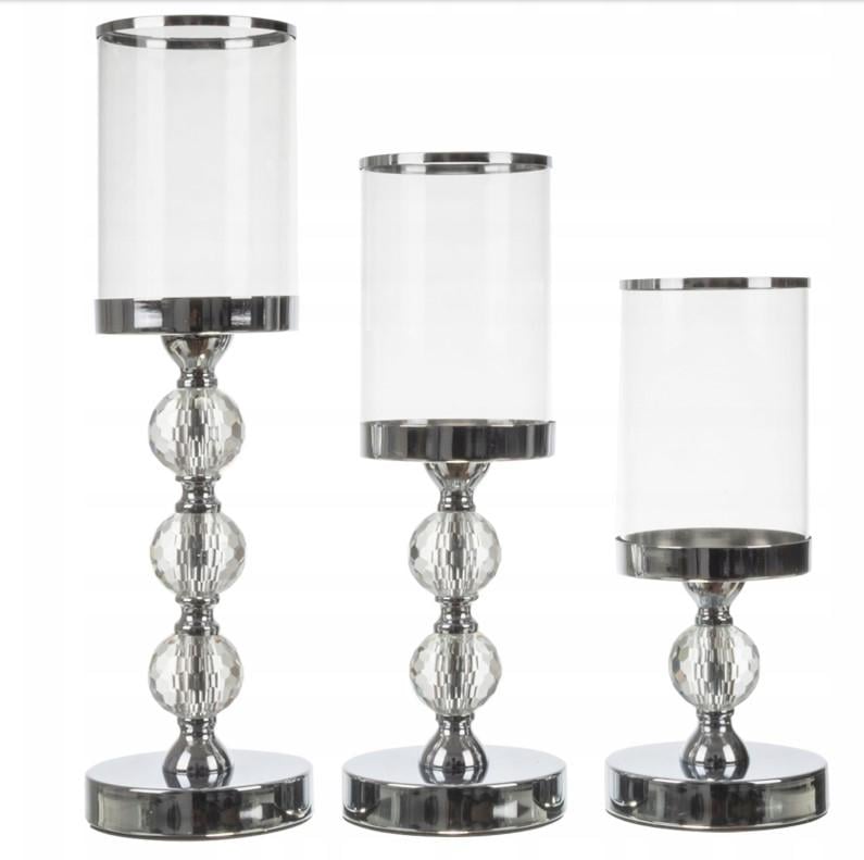 Набір підсвічників Glamour Glass Lantern 3 шт. (22314)