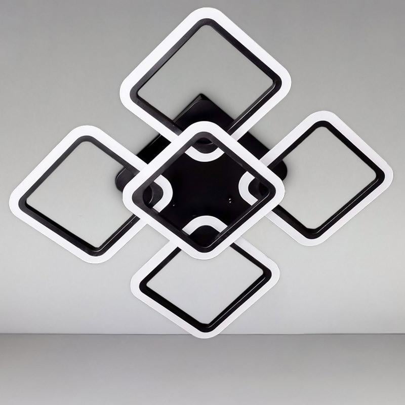 Потолочная люстра LED с диммером Light House SL-18185/4+1 150W Dimmer 3000-6000 H110хL580хW580 мм Черный