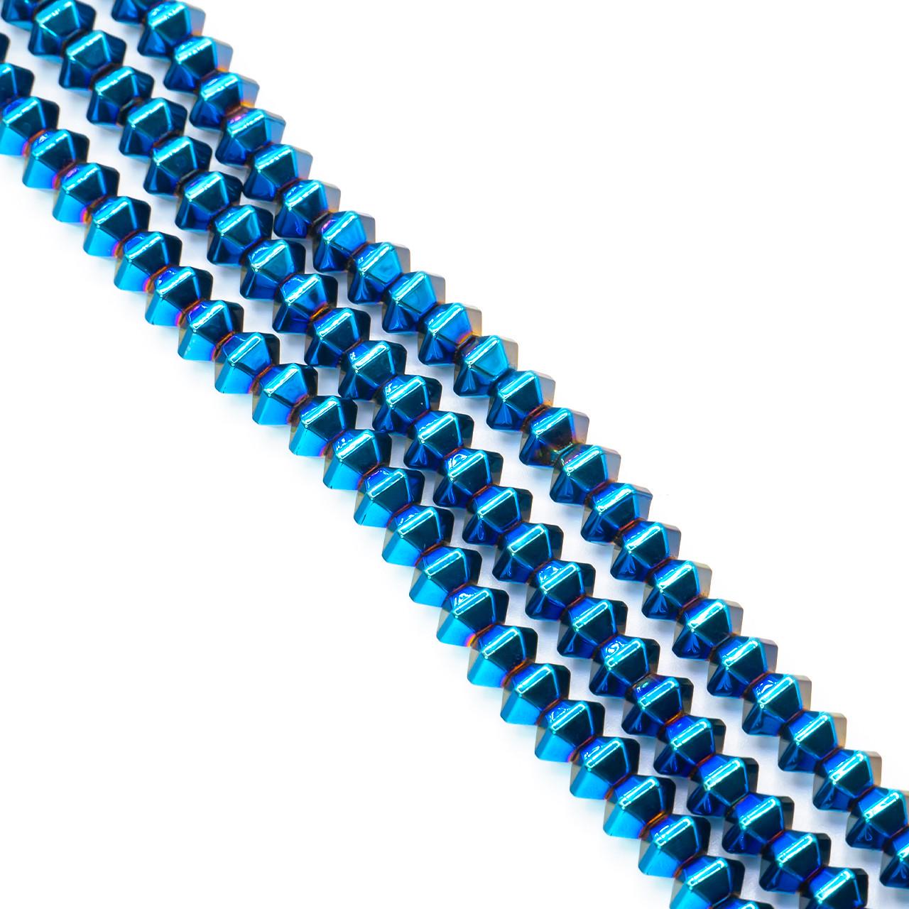 Бусины гематитовые Рондель 6х4 мм 40 см 95 шт. Голубой (БГ0604р21) Бусины гематитовые Рондель 6х4 мм 40 см 95 шт. Голубой (БГ0604р21)