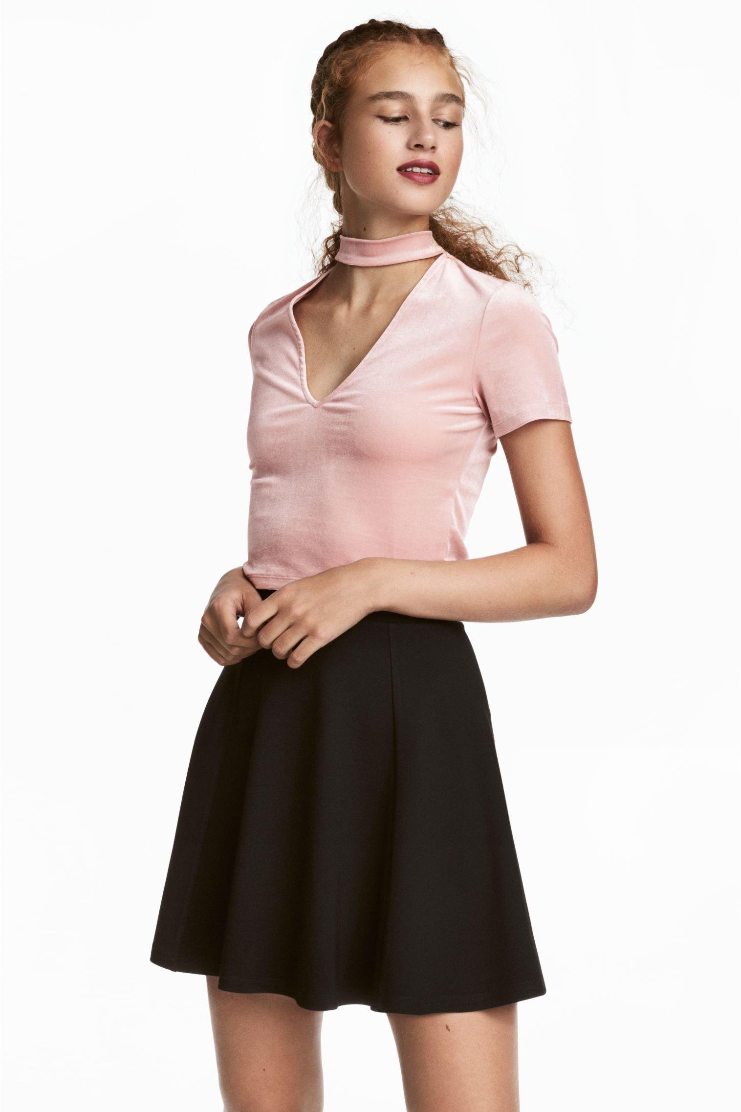 Блуза H&M M Светло-розовый (5754346)