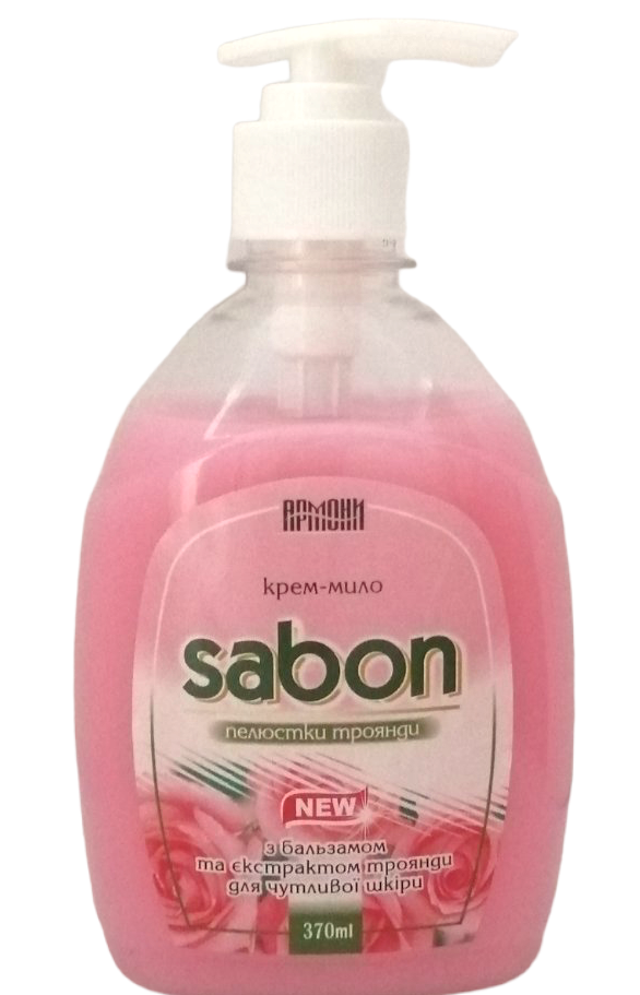 Крем-мыло жидкое АРМОНИ Sabon Лепестки Розы с дозатором 370 мл (9621)