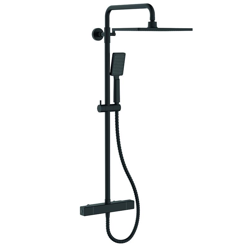 Душевая колонна с термостатическим смесителем KOER KB-53011-05 Черный (KR4723)