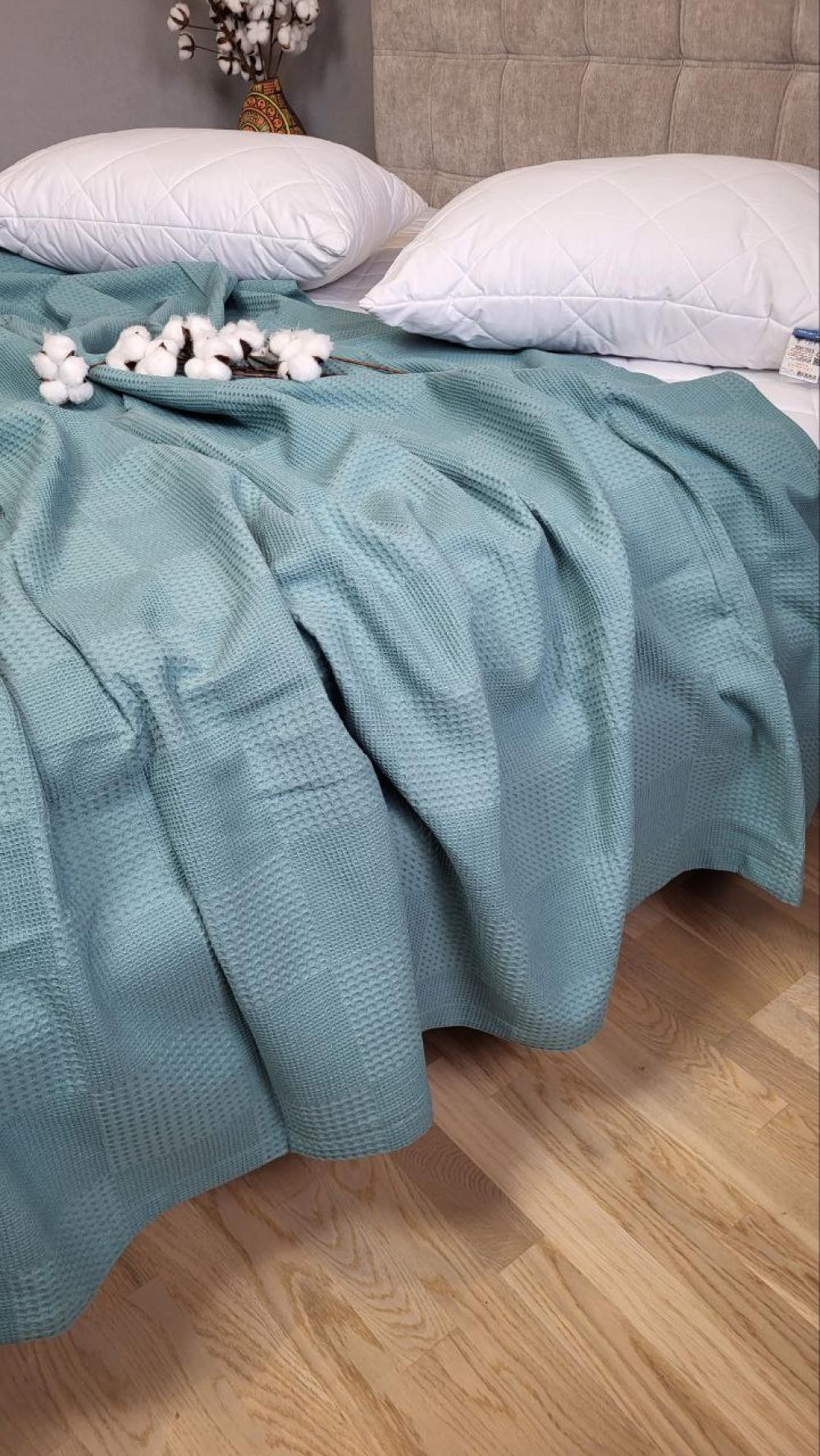 Покрывало Пике Вафелька 160x220 см Полынь (11145) - фото 8 Покрывало Пике Вафелька 160x220 см Полынь (11145) - фото 8