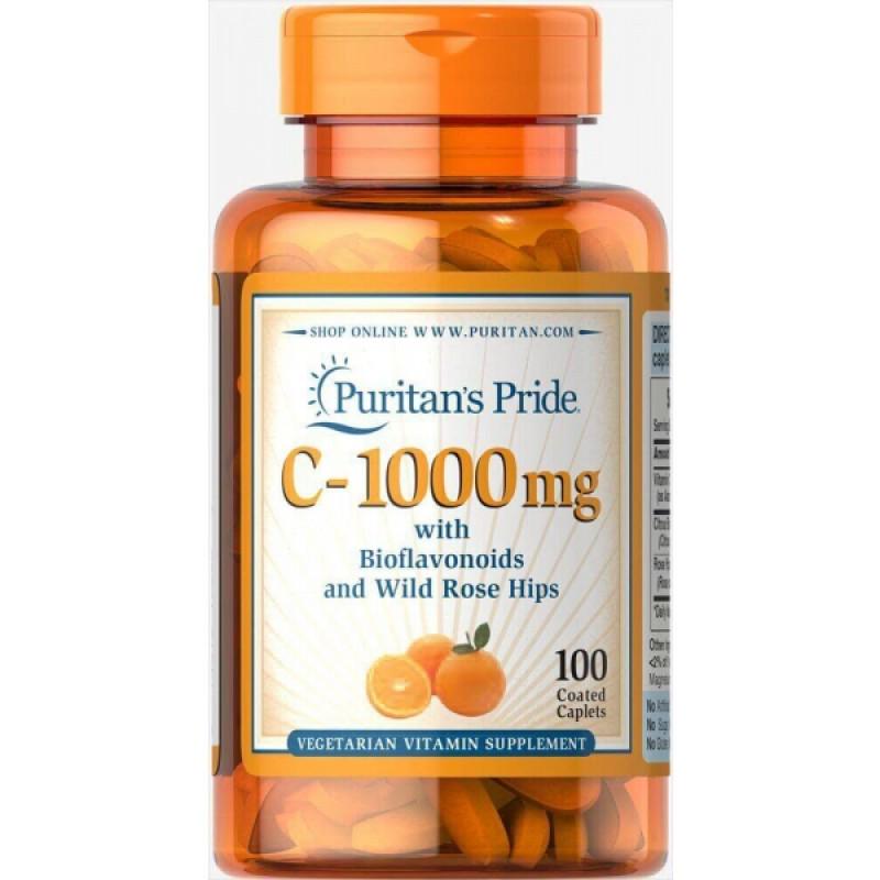 Вітаміни Puritan's Pride Vitamin C with Bioflavonoids 1000 мг 100 капс. (PTP-11410)