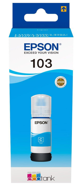 Чернила для принтера Epson 103 Синий for L3100/L3101/L3110/L3150/L3151 65 мл Cyan (C13T00S24A) Чернила для принтера Epson 103 Синий for L3100/L3101/L3110/L3150/L3151 65 мл Cyan (C13T00S24A)