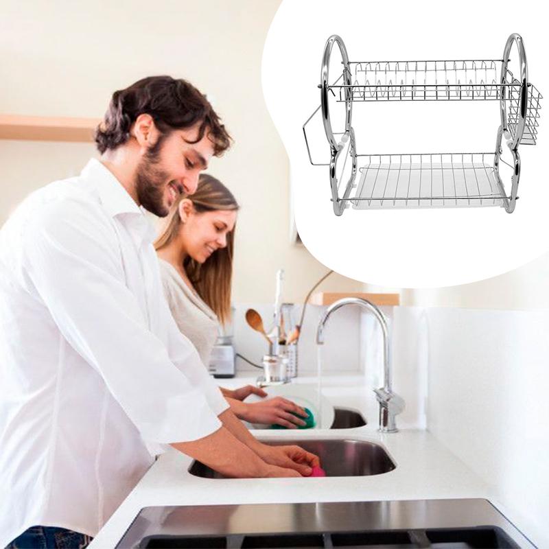 Сушарка для посуду Kitchen Storage металева - фото 7 Сушарка для посуду Kitchen Storage металева - фото 7