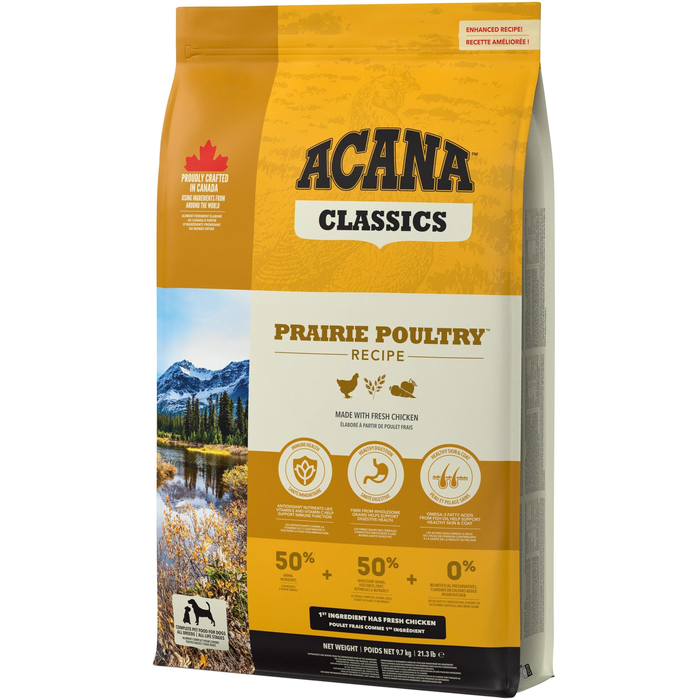 Корм сухой Acana Prairie Poultry Recipe для собак всех пород и возрастов с курицей 9,7 кг (a56011)