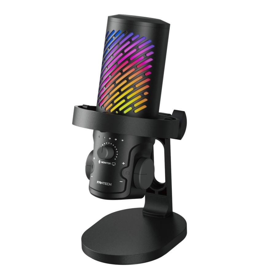 Микрофон Fantech MCX04 Leviosa Aura конденсаторный 14 мм кардиоидный USB-C/3,5 мм TRS RGB 48kHz/24-bit мониторинг (36228944)