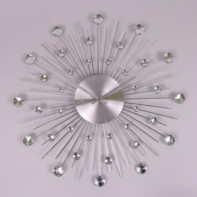 Часы металлические с стразами Flora D-50 см (38208)