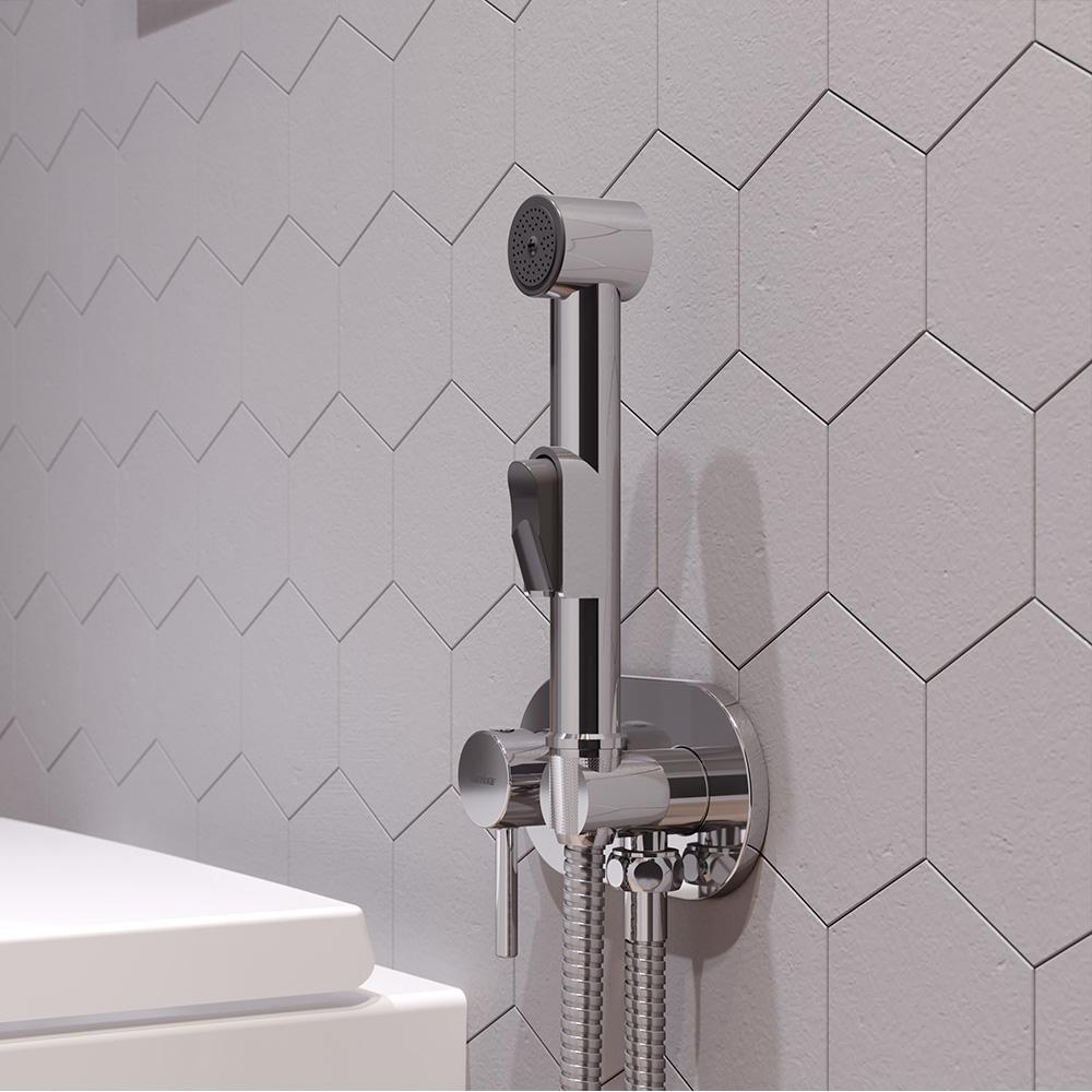 Смеситель монтируемый в стену Damixa Option 212000000 с гигиеническим душем (93334) - фото 3 Смеситель монтируемый в стену Damixa Option 212000000 с гигиеническим душем (93334) - фото 3