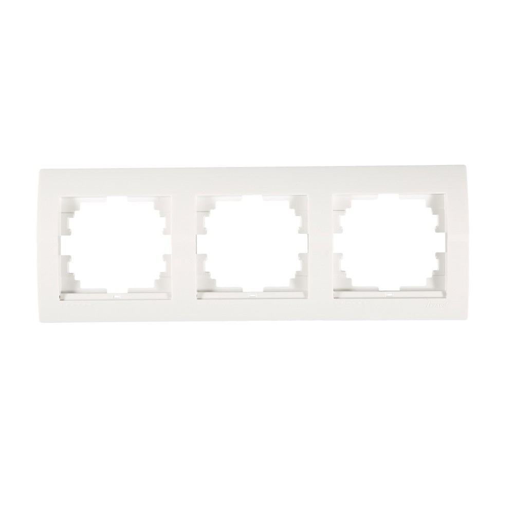 Рамка Lezard Deriy 3-местная горизонтальная Белый