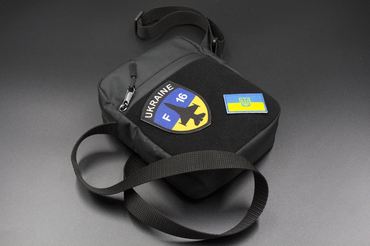 Сумка через плече з патчами UKRAINE F16 (23830449) - фото 5 Сумка через плече з патчами UKRAINE F16 (23830449) - фото 5