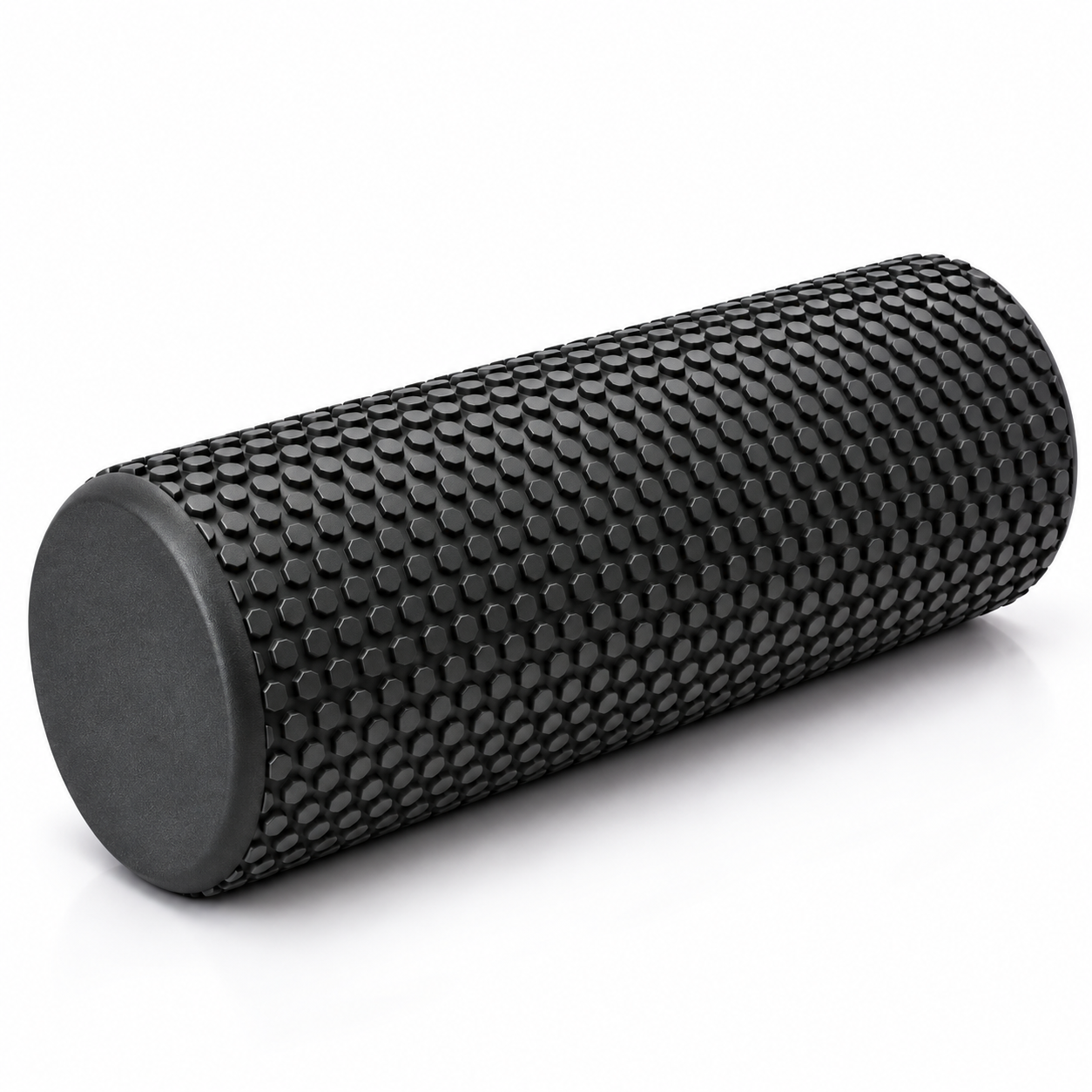 Ролик массажный Foam Roller рельефный EVA 45x15 см Черный (r-45bleck) Ролик массажный Foam Roller рельефный EVA 45x15 см Черный (r-45bleck)