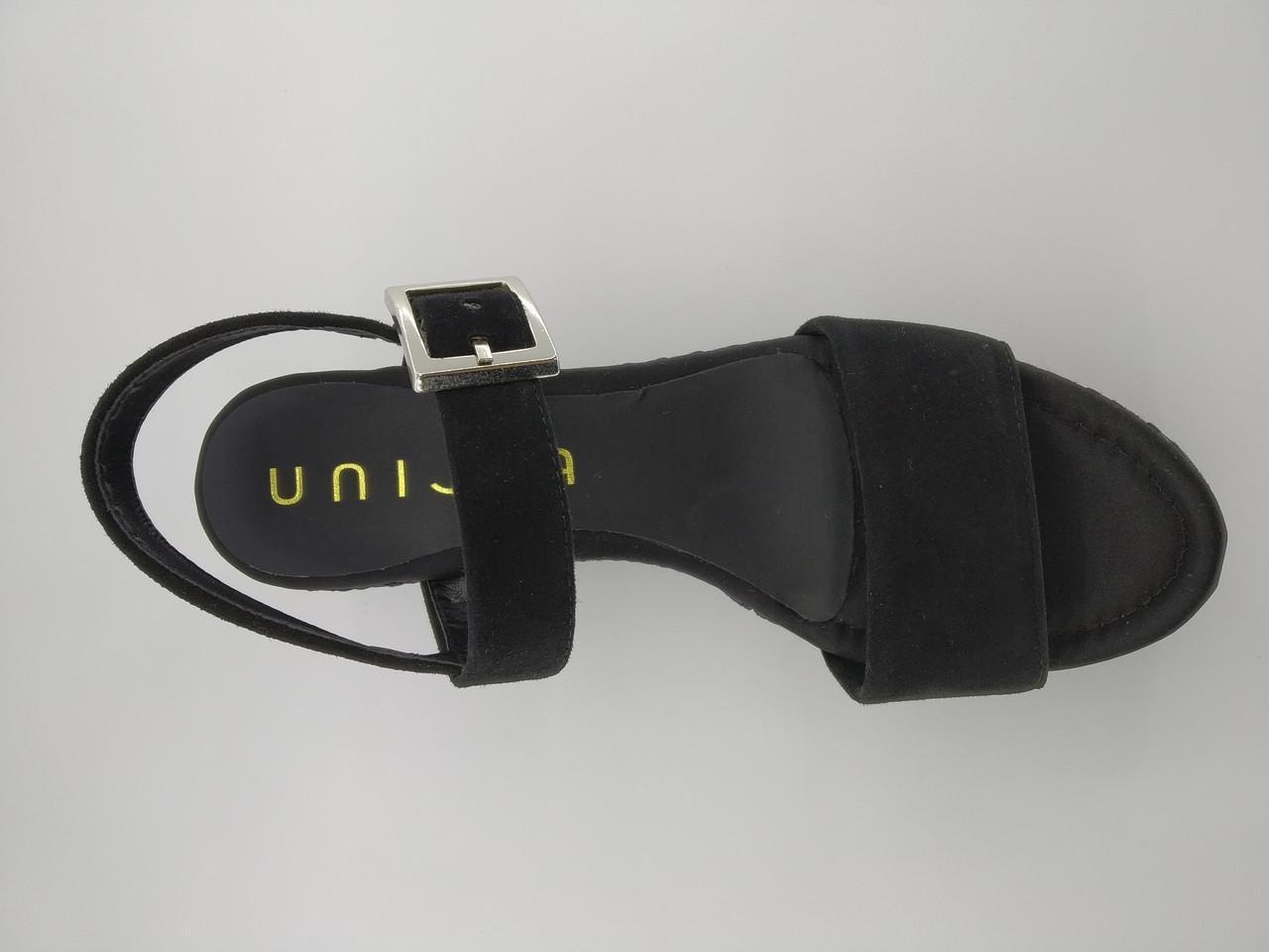 Босоніжки жіночі шкіряні на танкетці Unisa №039 р. 40/26 см Чорний (985167729) - фото 5 Босоніжки жіночі шкіряні на танкетці Unisa №039 р. 40/26 см Чорний (985167729) - фото 5