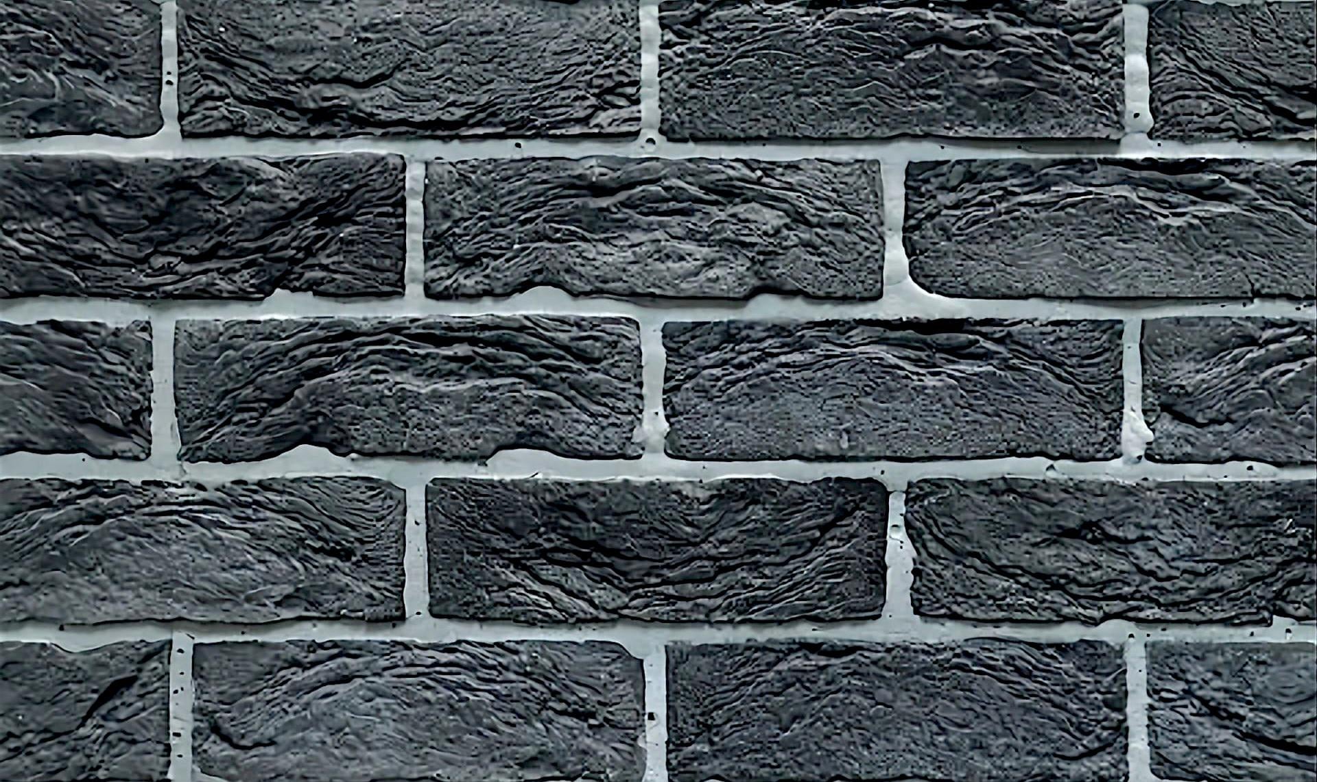 Декоративный кирпич фасадный STONELAK LVIVSKA CEGLA у 0,6 м.кв carbon (333321)