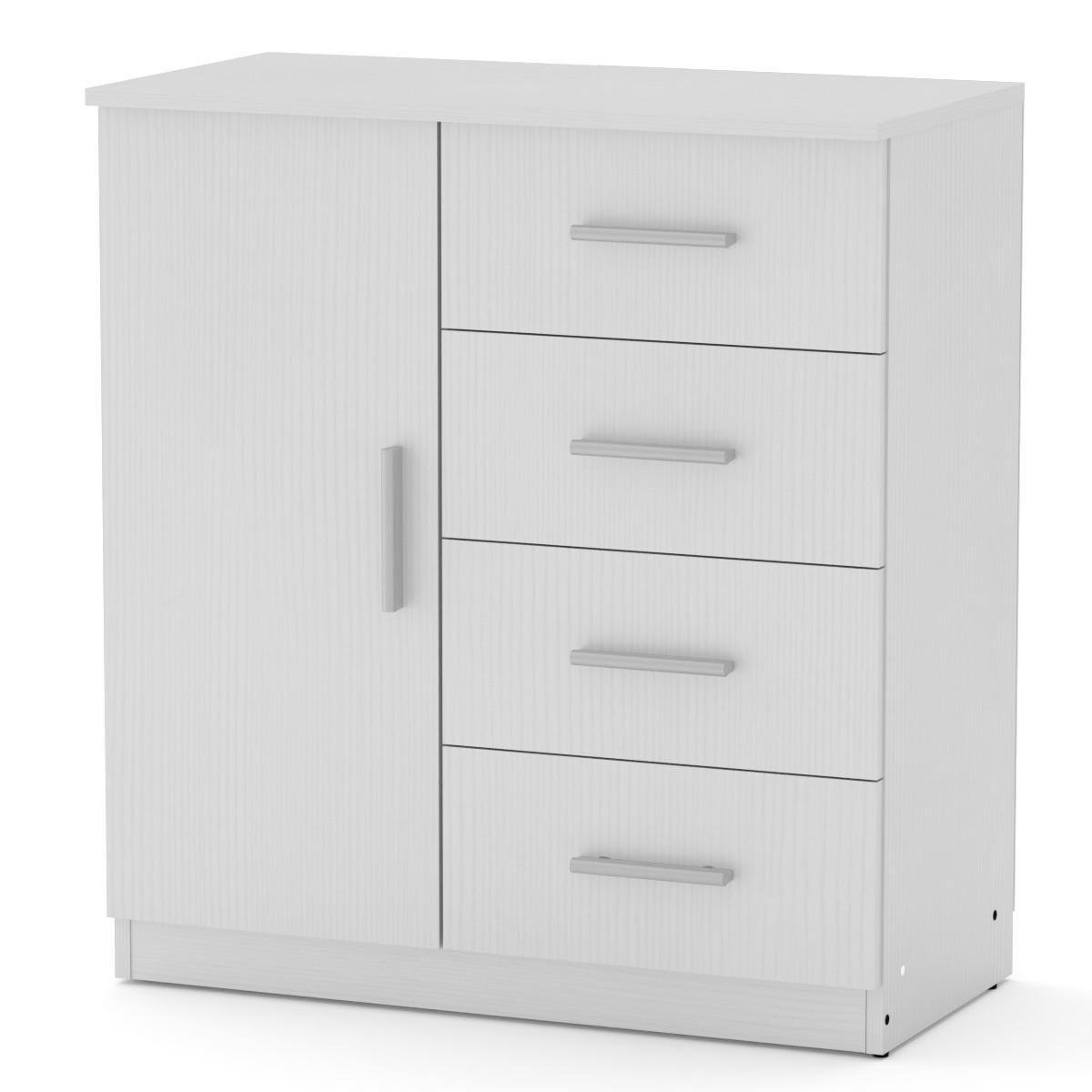 Комод для вещей Компанит 4+1А Альба/Белый - фото 1 Комод для вещей Компанит 4+1А Альба/Белый - фото 1