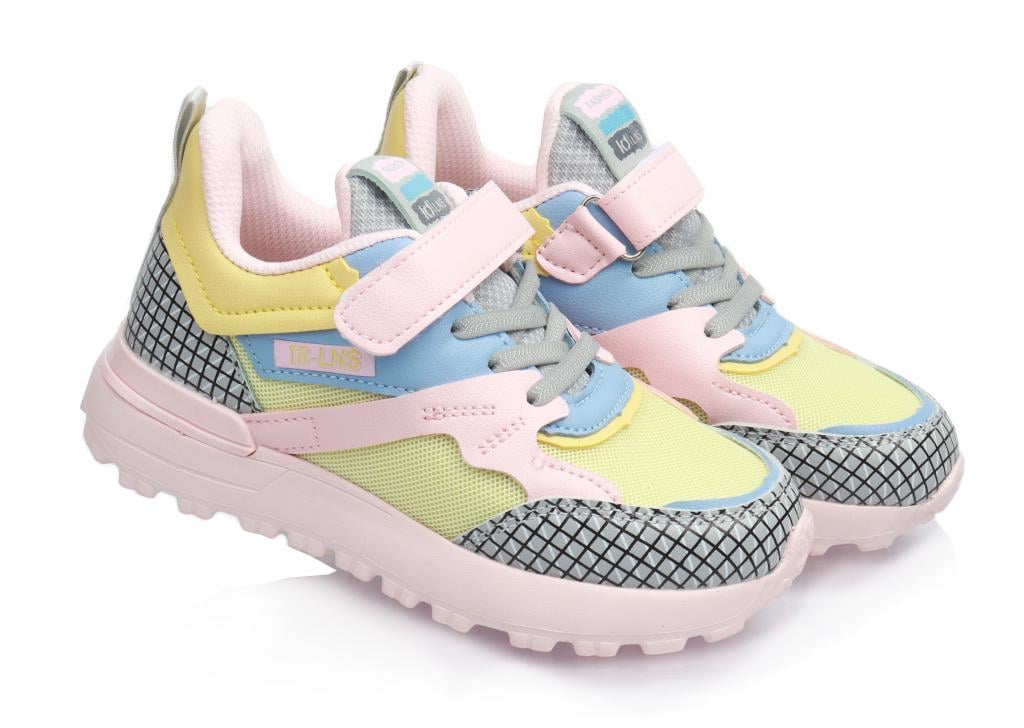 Кроссовки для девочек 0061 в сетку р. 29 Разноцветный