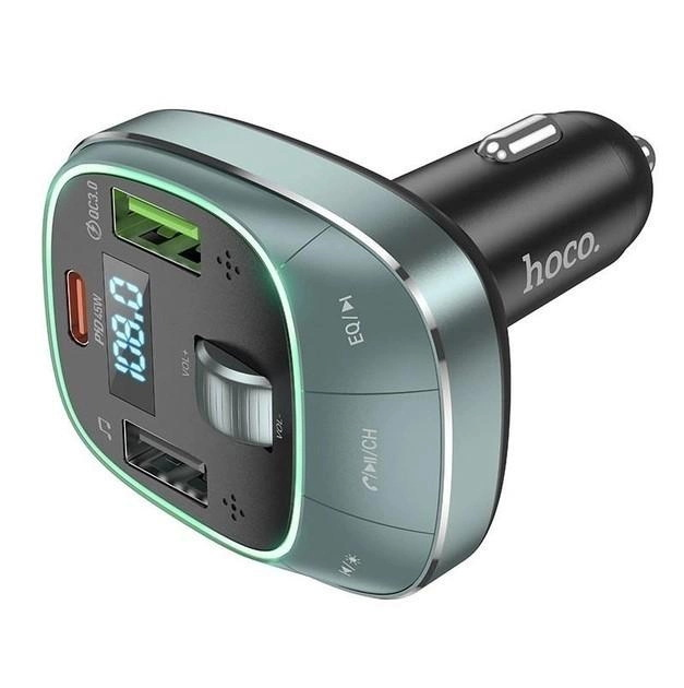 FM-модулятор Hoco E76 Bluetooth 48W Серый (35160) - фото 3