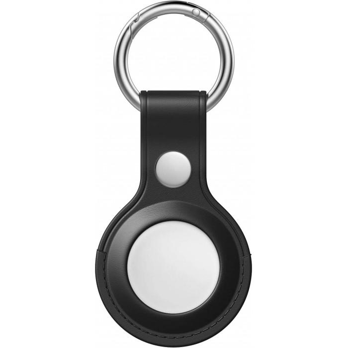 Чехол-брелок кожаный для AirTag Moko Ring Black