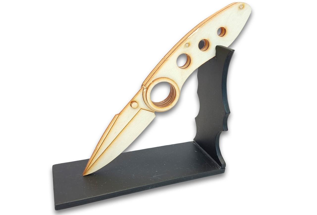 Набор для творчества №15 Standoff 2 KUKRI/Flip knife/Karambit 3D деревянный конструктор из 3-х ножей и фанеры (21818378) - фото 6