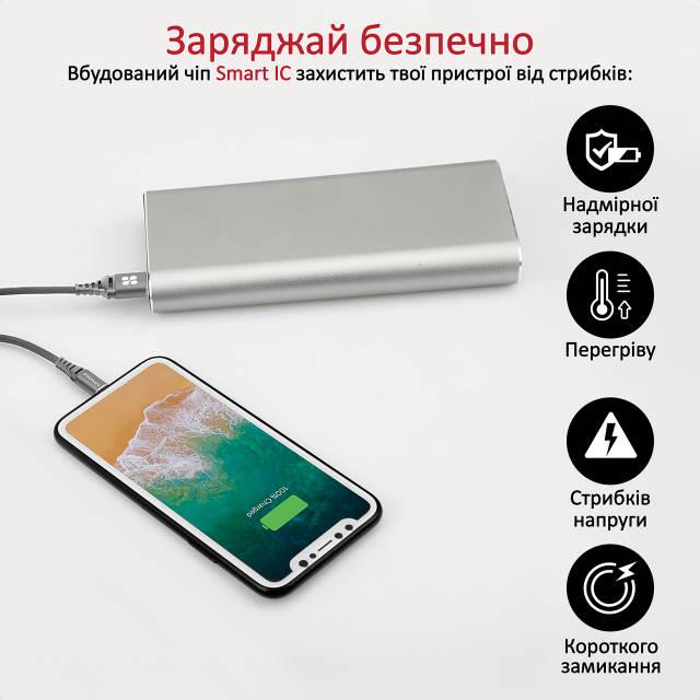 Кабель Promate NerveLink-i2 USB/Lightning MFI 2.4А 2 м Grey - фото 5