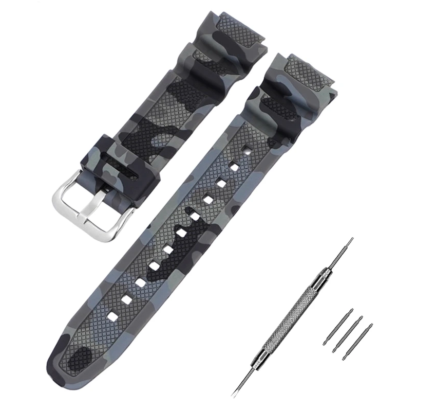 Ремінець для Casio G-Shock AQ-S800/AE-1200 Camo Gray SL (3869)