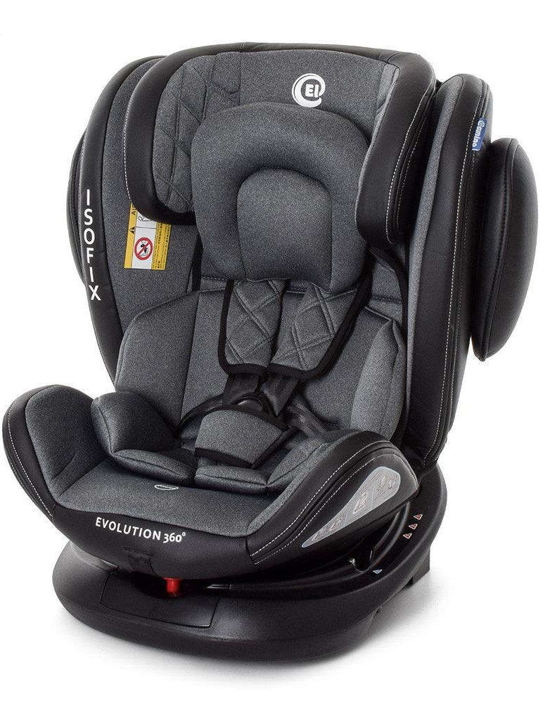 Детское автокресло El Camino Evolution 360 ME1045 з ISOFIX 0-36 кг Dark Gray (4486426)