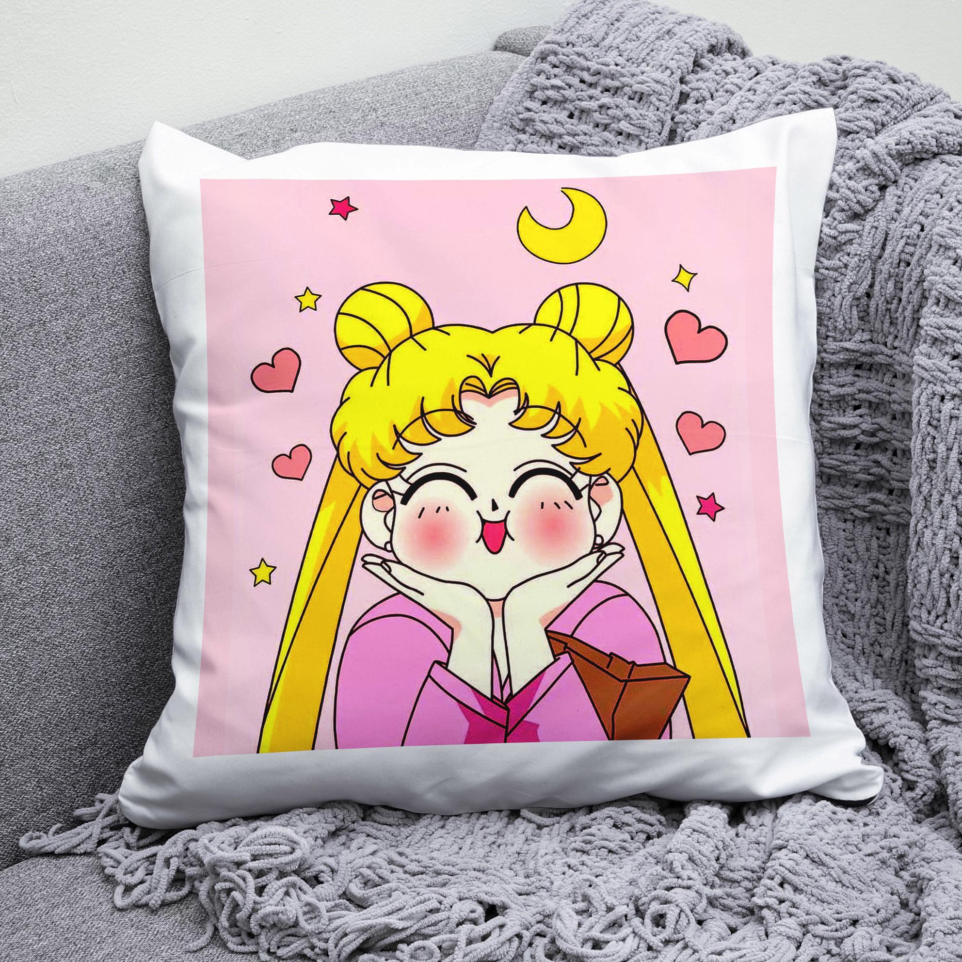 Плюшева подушка квадрат із принтом аніме Sailor Moon