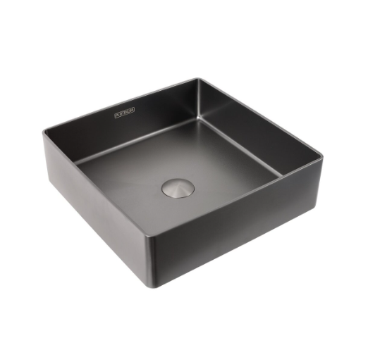 Умивальник Platinum Handmade PVD з нержавіючої сталі 400x400 мм Чорний
