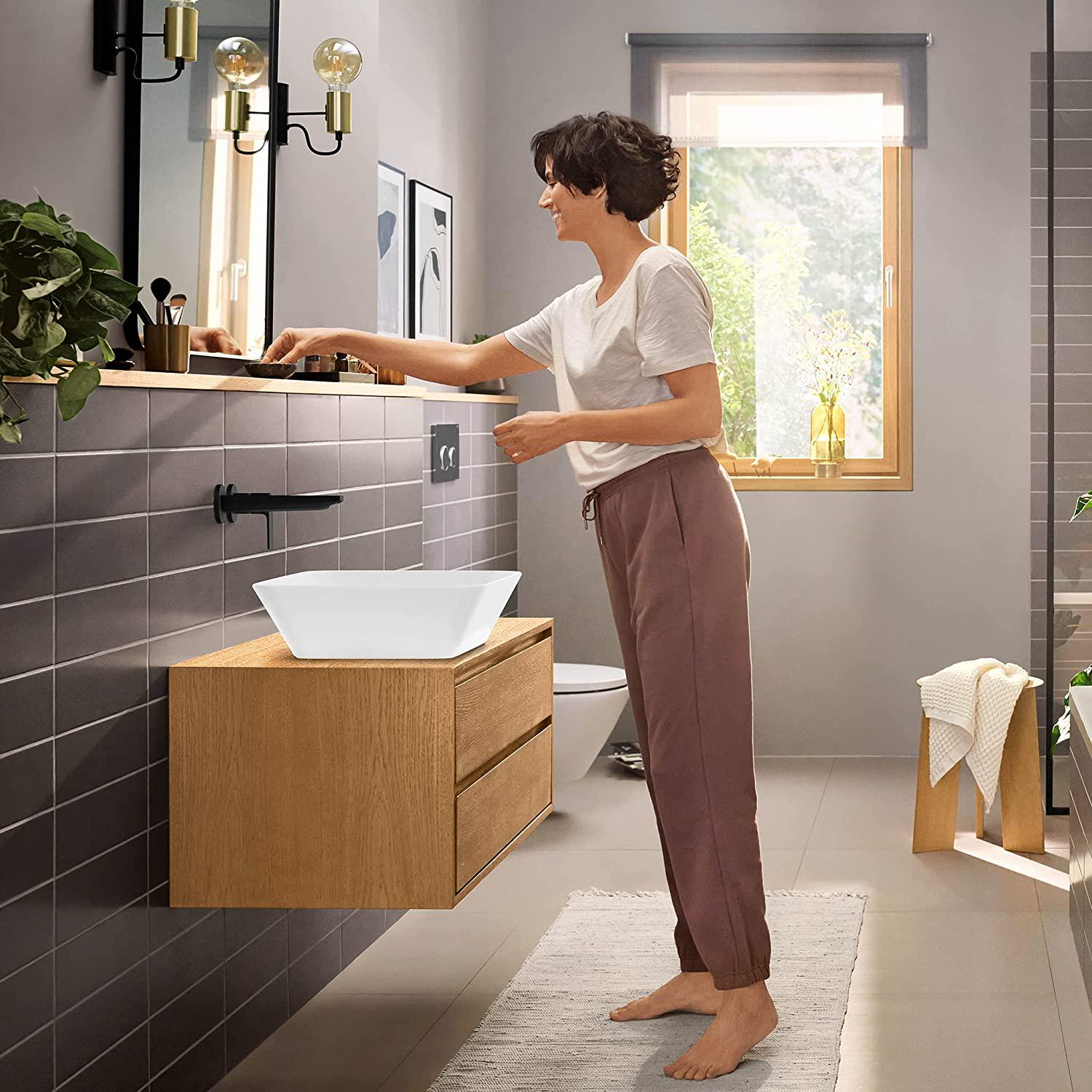 Часть внешняя смесителя Hansgrohe Rebris E 72568670 настенный однорычажный Черный (148985) - фото 5