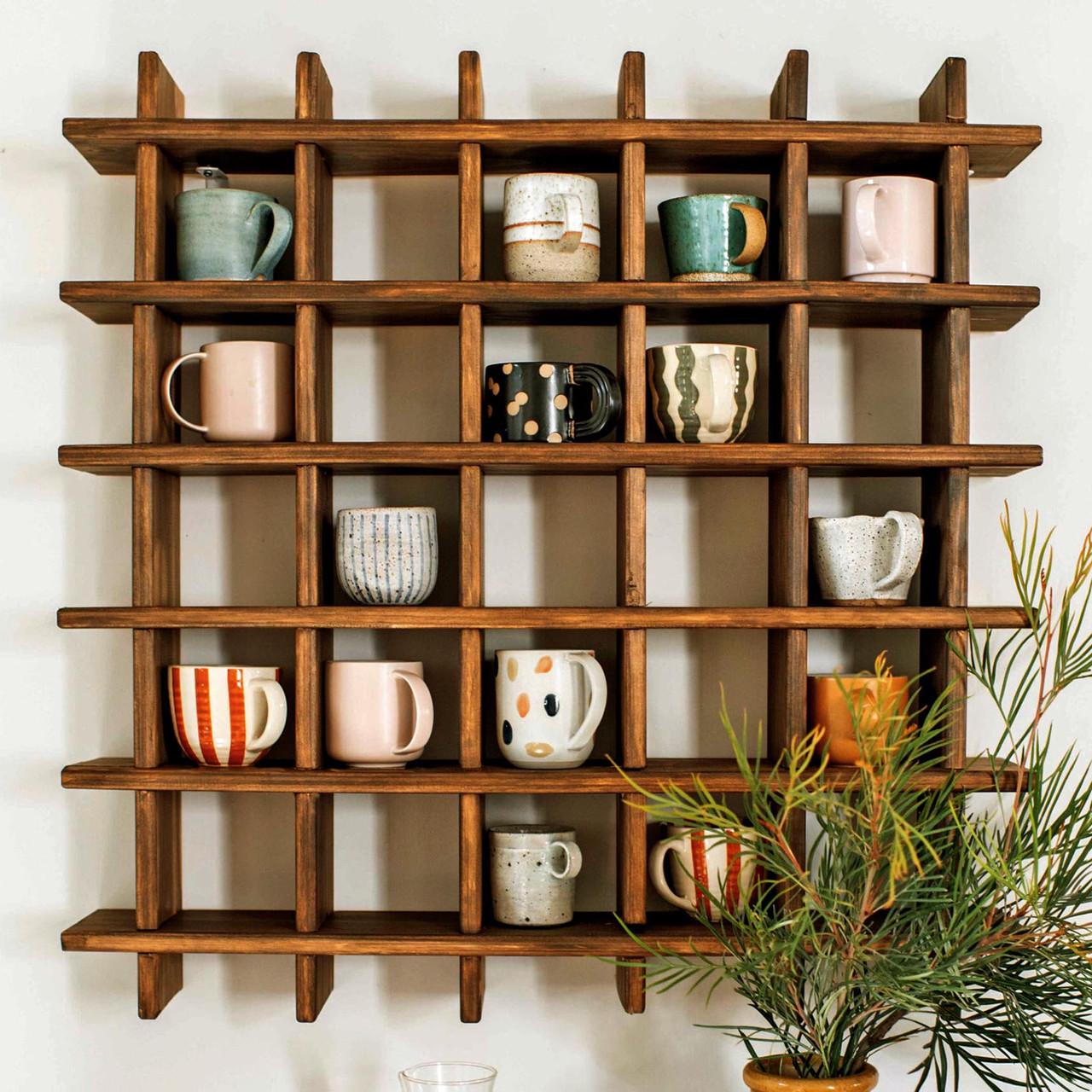 Полка для кружек из дерева Кантара Латте (СДК-005216)
