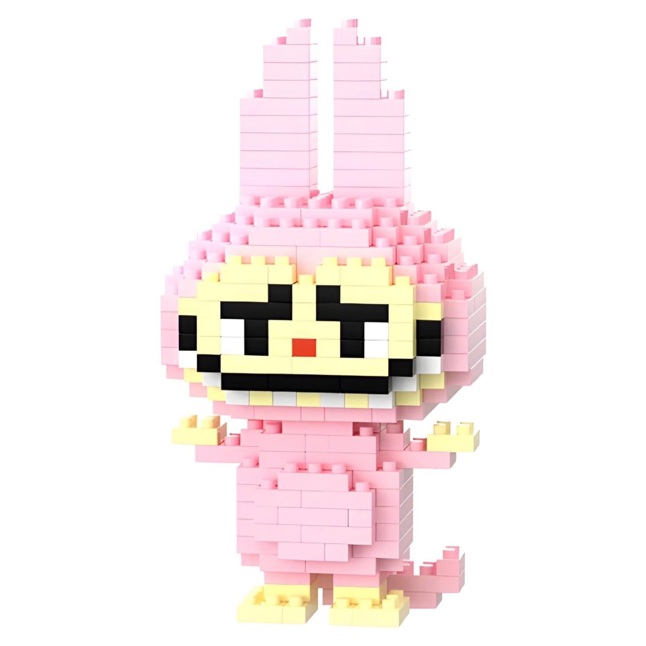 Конструктор Bricks Зайчик Лабубу 150 деталей Розовый (2013)